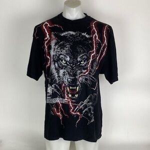 Darc Sport Wolves Club Collection Lightning Wolf T’Shirt Size Large